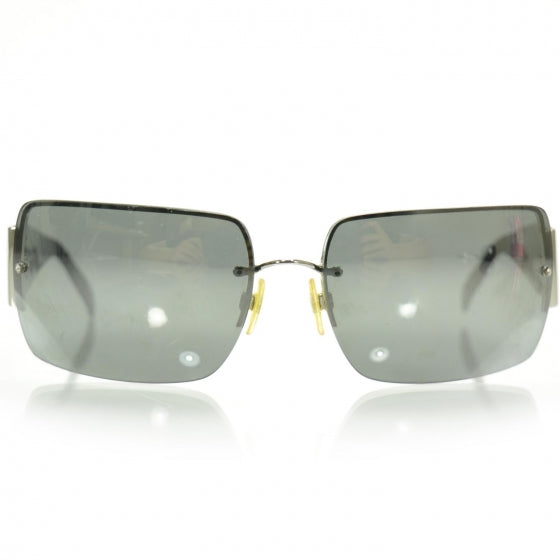 Chanel Crystal CC Logo Sunglasses 4095 B Black 3 of 8