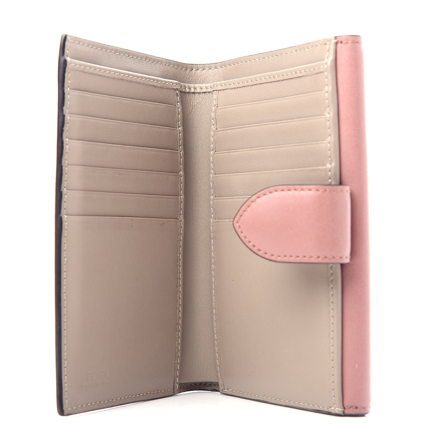 Vitello Liberty Vitello Century Bi-Color Medium By The Way Bi-Fold Wallet English Rose Tortora