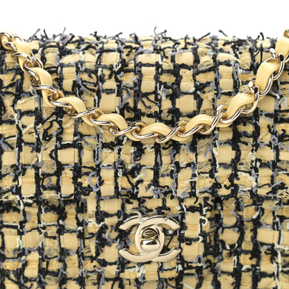 Chanel Tweed Quilted Mini Rectangular Flap Yellow Black 8 of 10