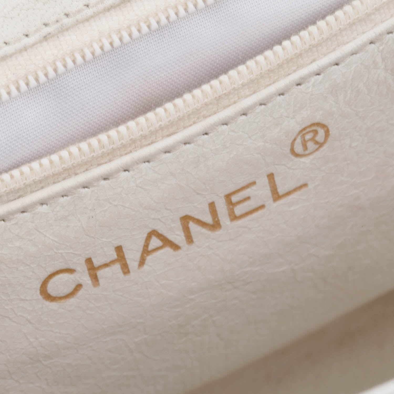 Chanel Lizard Embossed Leather Evening Bag White 8 of 9