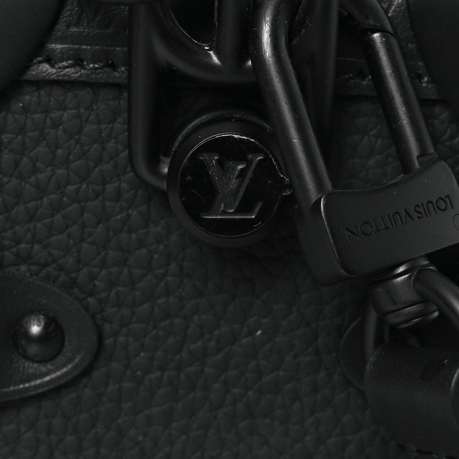 Louis Vuitton Calfskin Side Trunk MM Black 10 of 12