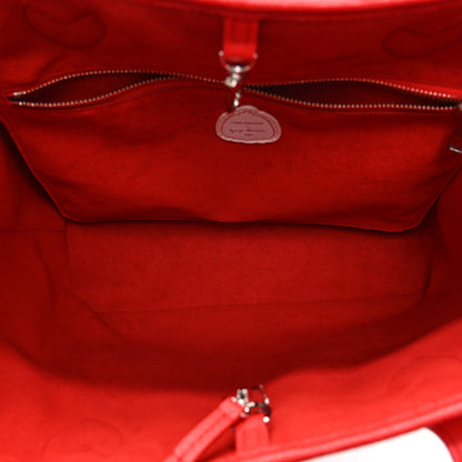 Louis Vuitton LV X YK Empreinte Infinity Dots Neverfull MM Rouge White 6 of 10