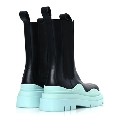 Bottega Veneta Calfskin Womens The Tire Chelsea Boots 39 Black Flannel 5 of 14