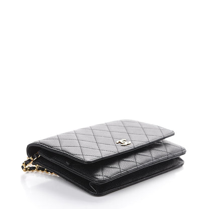 Chanel Caviar Quilted Wallet On Chain WOC Black 3 of 8