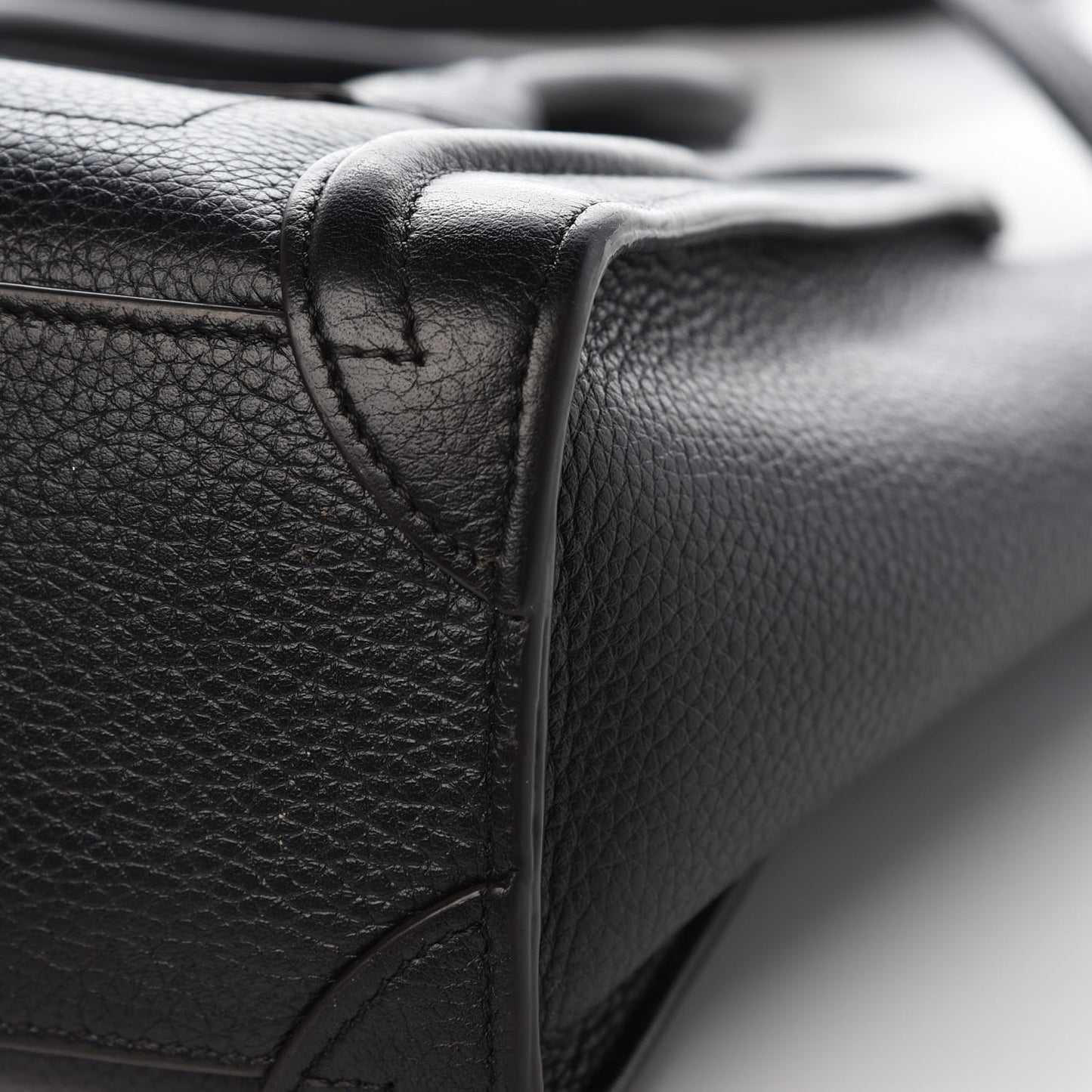 Drummed Calfskin Nano Luggage Black