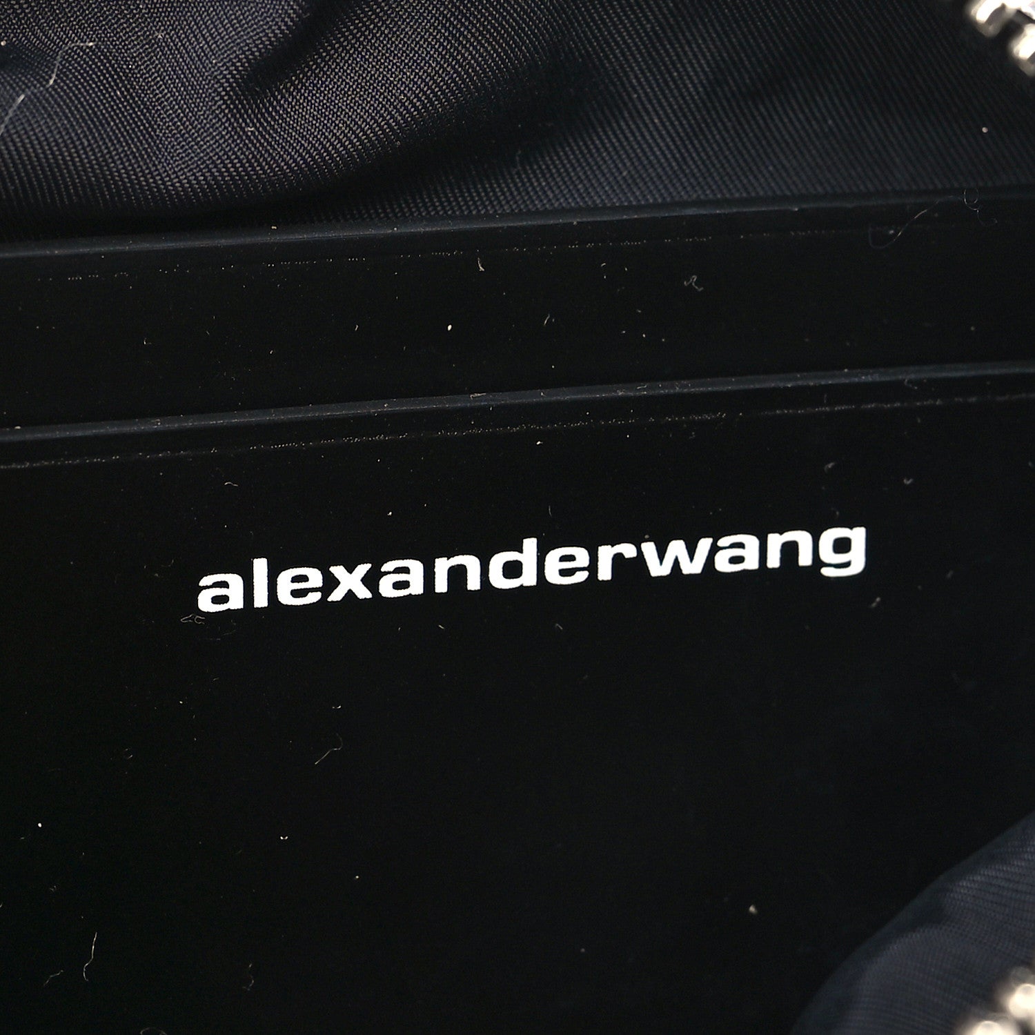 Alexander Wang Mesh Crystal Rhinestone Mini Heiress Pouch Black Silver 6 of 8
