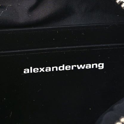 Alexander Wang Mesh Crystal Rhinestone Mini Heiress Pouch Black Silver 6 of 8