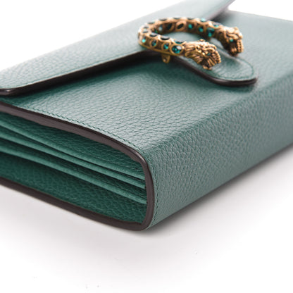 Gucci Calfskin Mini Dionysus Chain Wallet Emerald 8 of 9