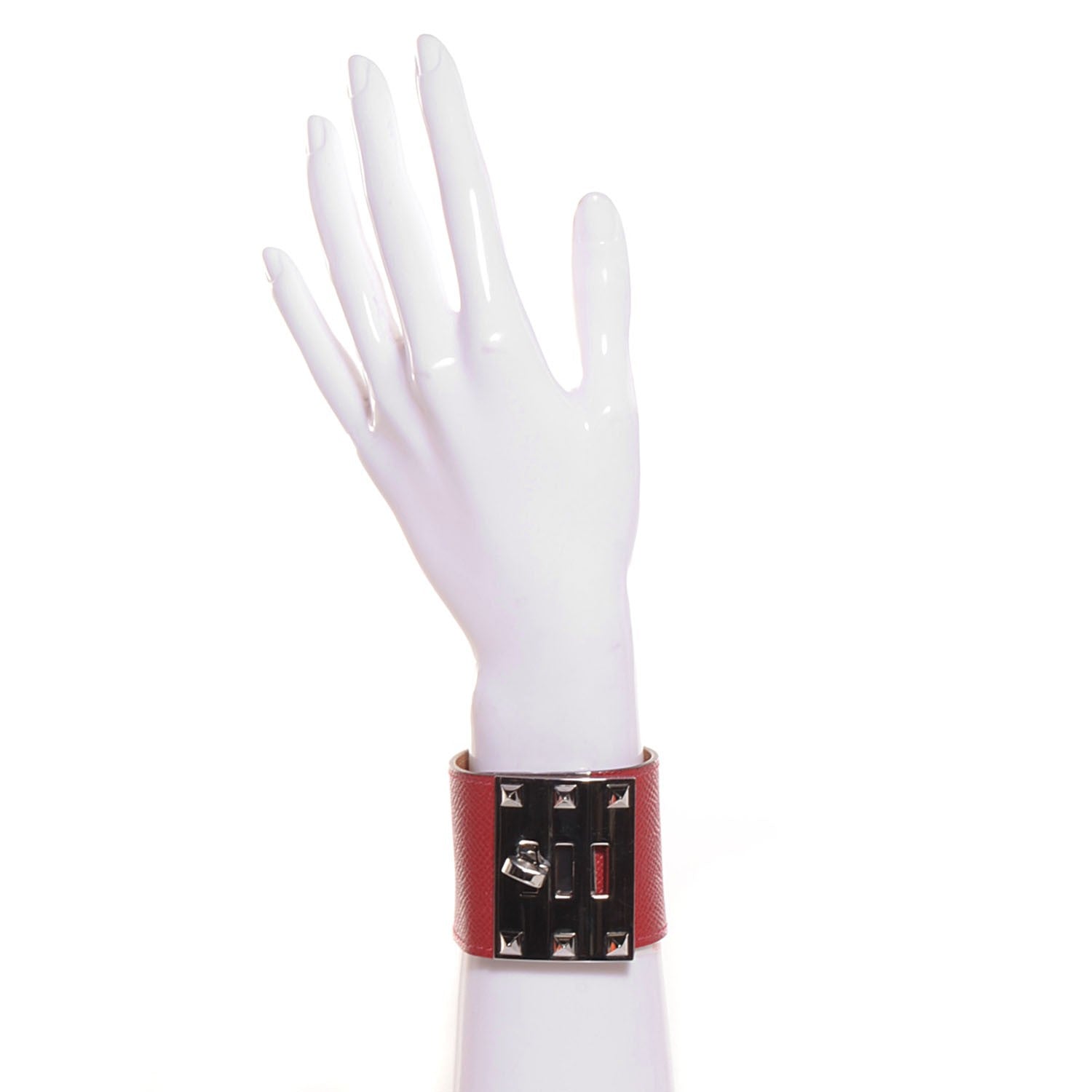 Hermes Epsom Extreme Bracelet Small Rouge Casaque 2 of 7