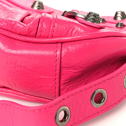 Balenciaga Agneau Arena Le Cagole Shoulder Bag XS Hot Pink 8 of 9