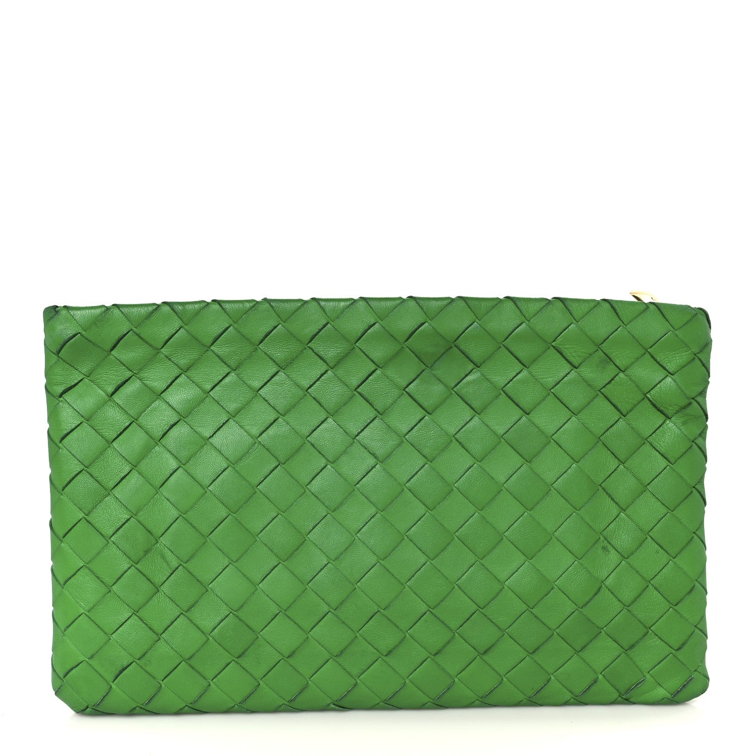Bottega Veneta Nappa Intrecciato Flat Zip Pouch Parakeet 1 of 9