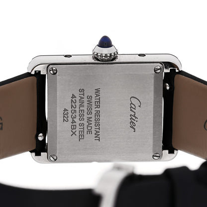 Cartier Stainless Steel Satin Diamond 22mm Must de Cartier Tank Quartz Watch 4 of 5