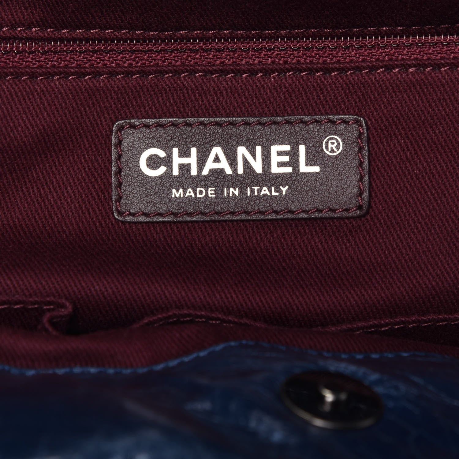 Chanel Iridescent Calfskin Quilted Large In The Mix Tote Navy 5 of 8