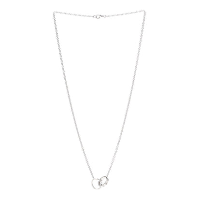 Cartier 18K White Gold Interlocking LOVE Necklace 3 of 5