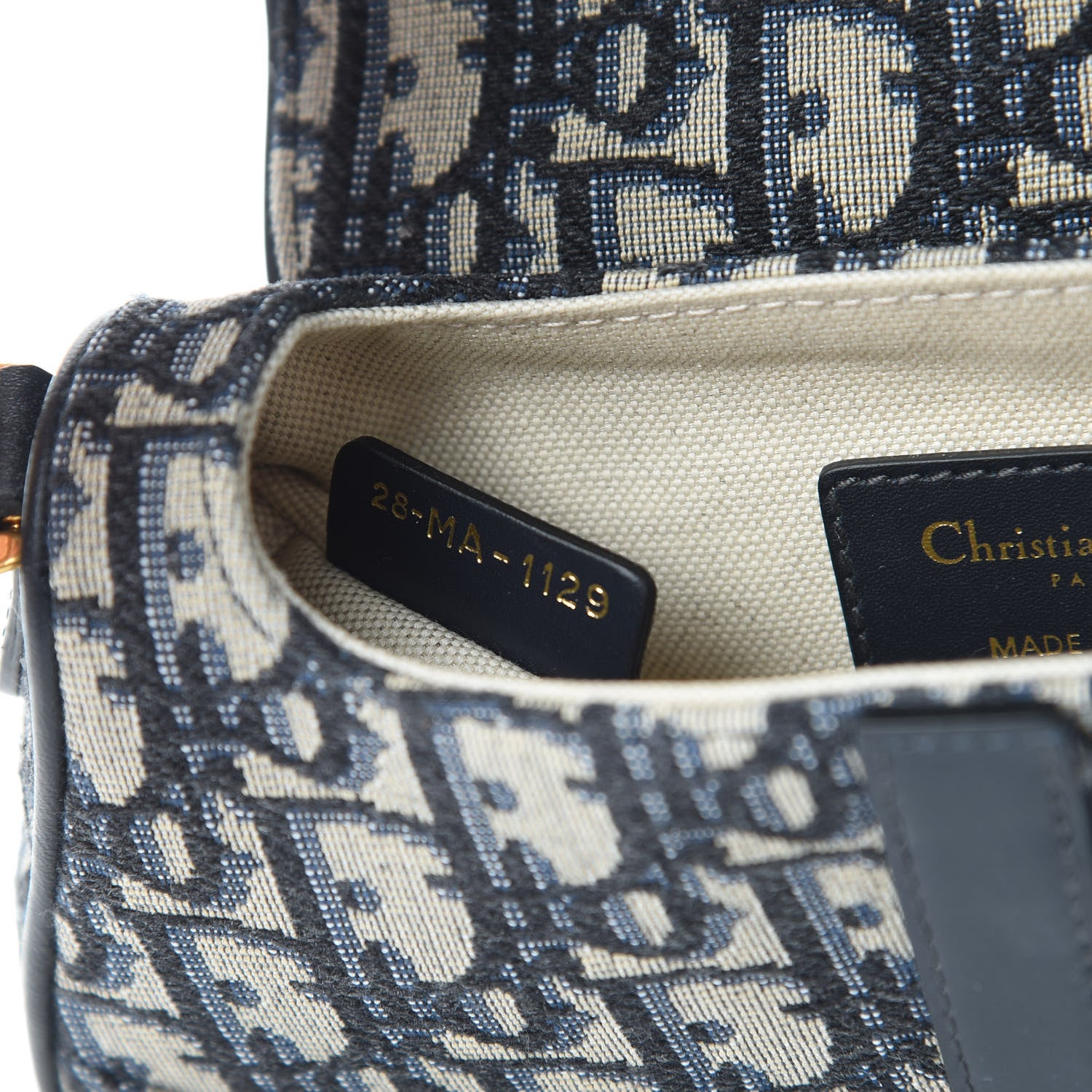 Christian Dior Oblique Mini Saddle Bag Blue 7 of 12