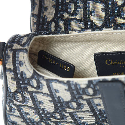 Christian Dior Oblique Mini Saddle Bag Blue 7 of 12
