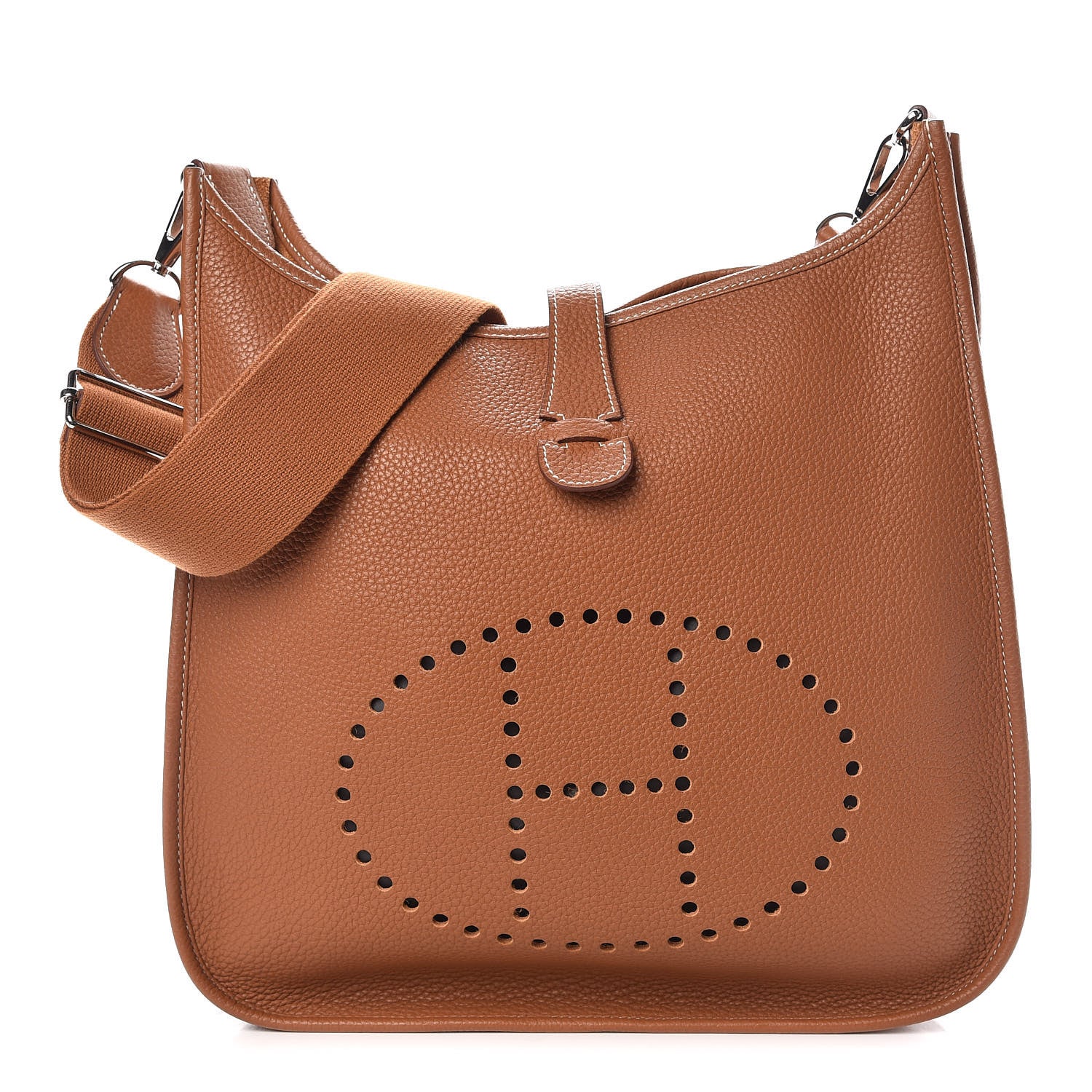 Hermes Taurillon Clemence Evelyne III GM Gold 1 of 9