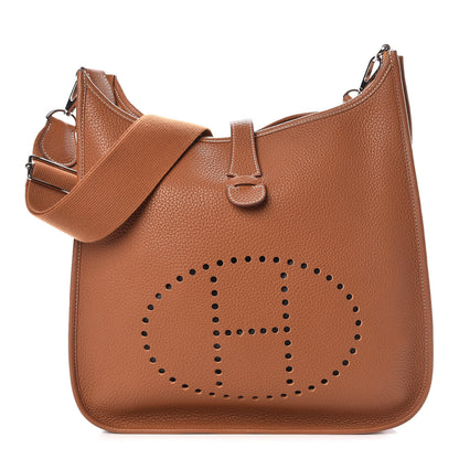 Hermes Taurillon Clemence Evelyne III GM Gold 1 of 9