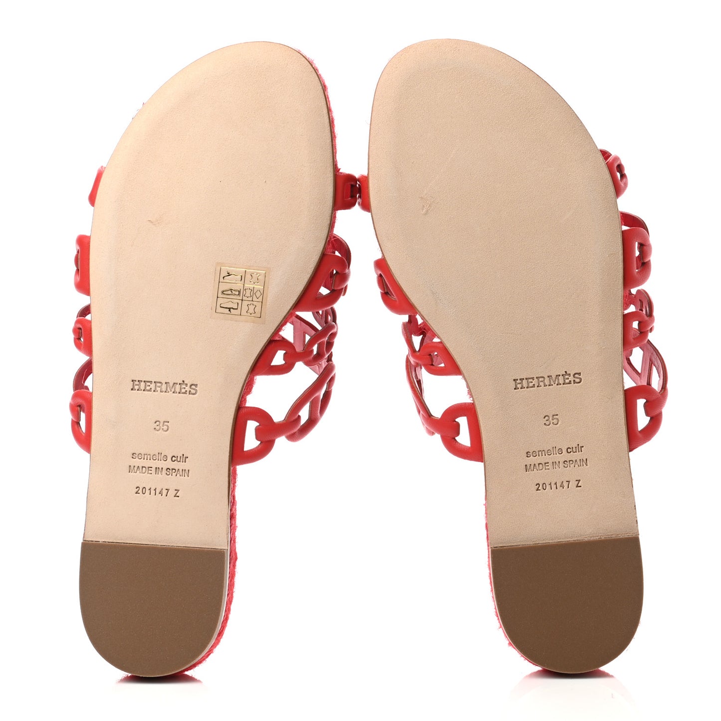 Nappa Ancone Espadrille Sandals 35 Rouge Bali