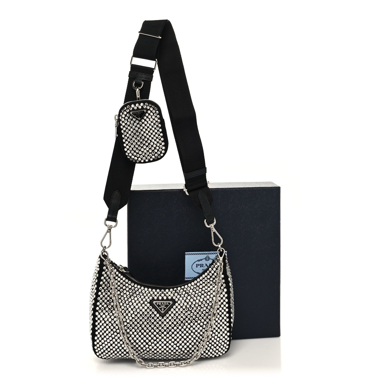 Prada Satin Crystal Re-Edition 2005 Shoulder Bag Cristal 12 of 12