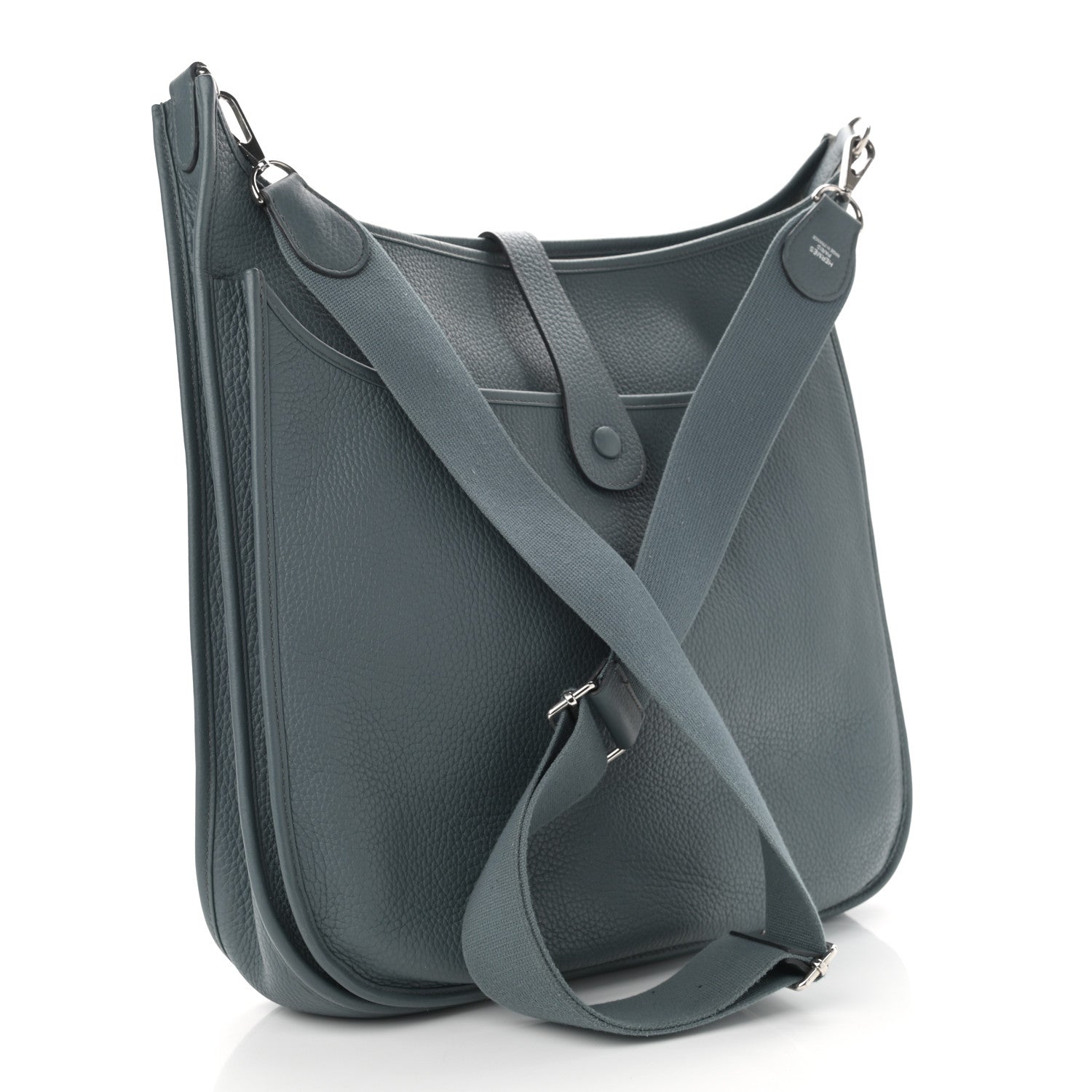 Hermes Taurillon Clemence Evelyne III GM Bleu Orage 2 of 10