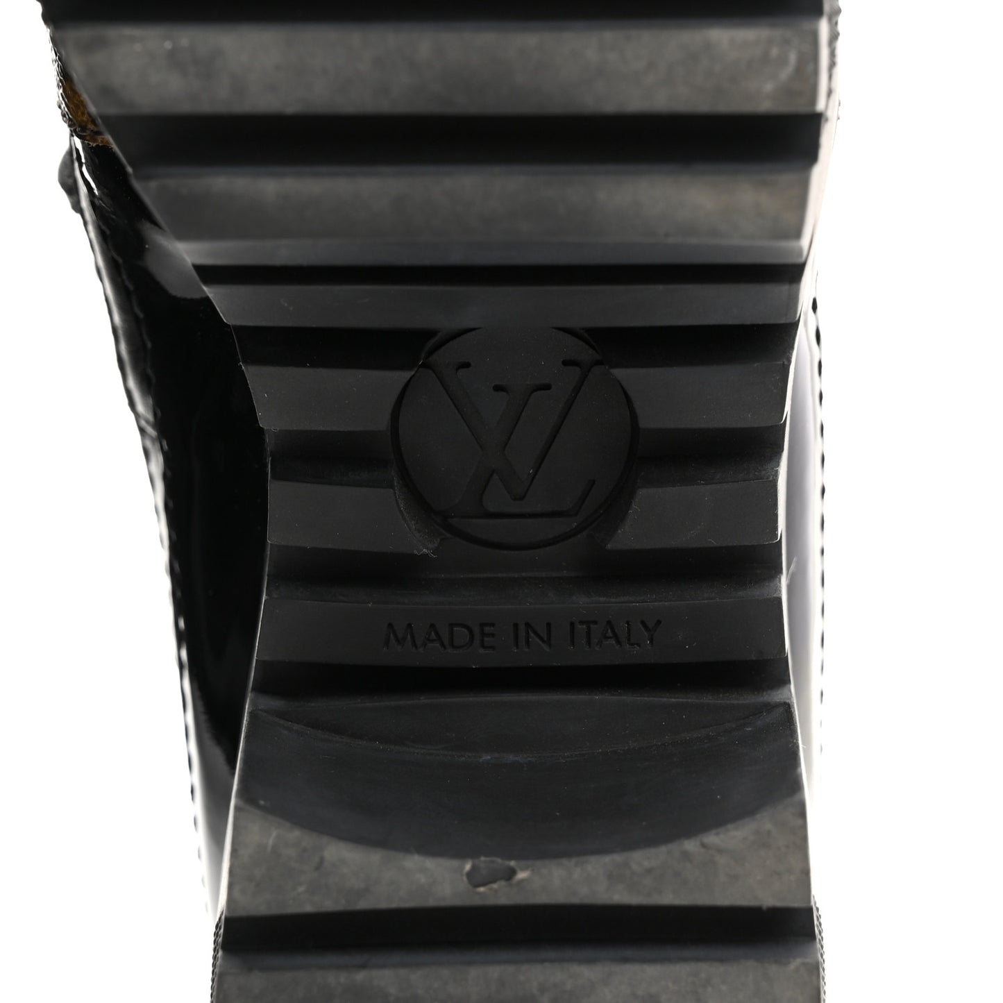 Suede Calfskin Crocodile Embossed Patent Monogram Laureate Platform Desert Boots 35 Black