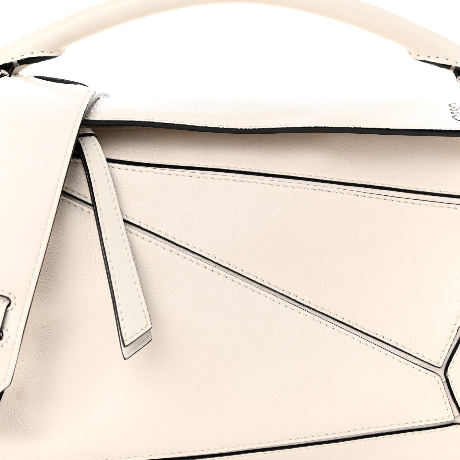 Loewe Grained Calfskin Small Puzzle Bag White 7 of 11