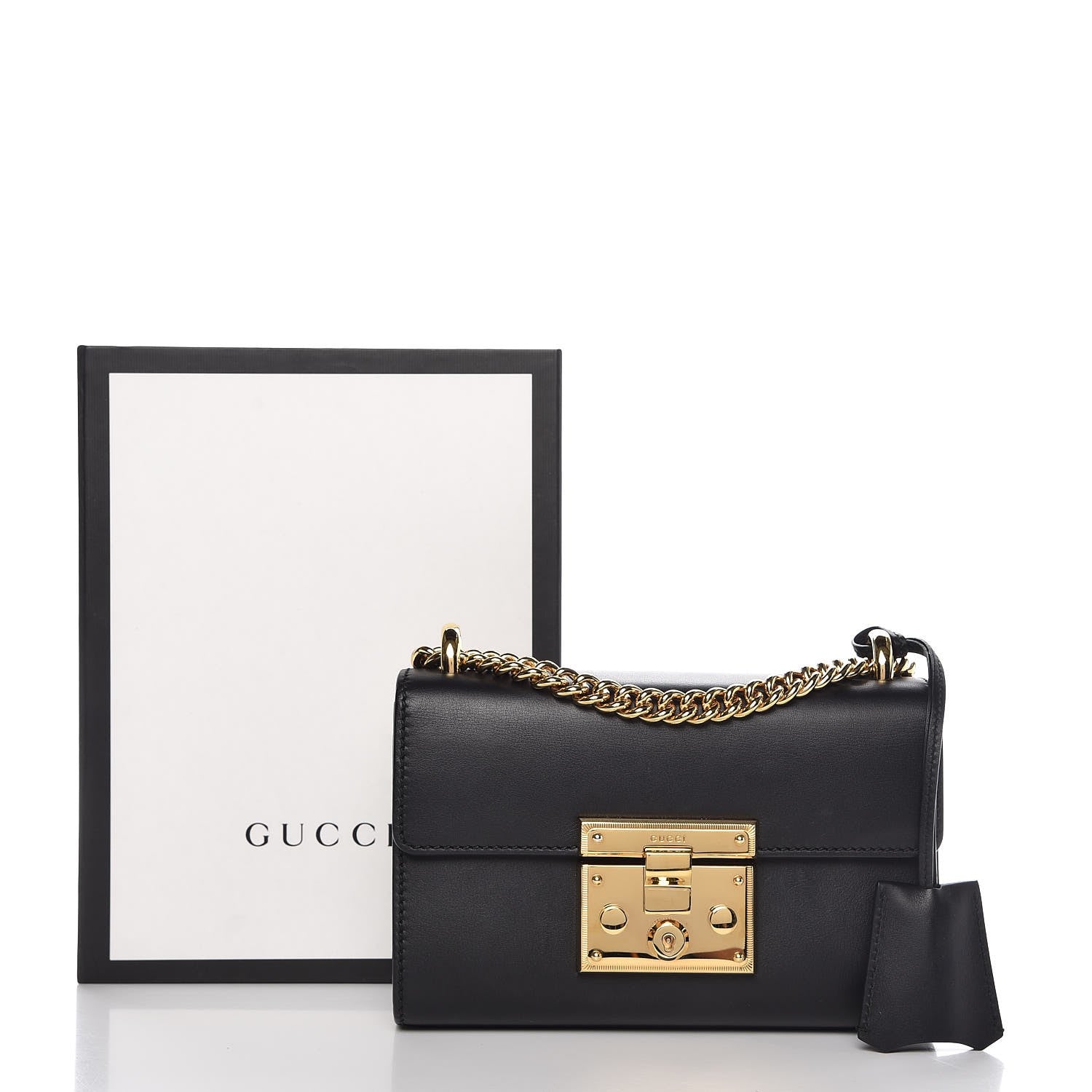 Gucci Calfskin Small Padlock Shoulder Bag Black 10 of 10