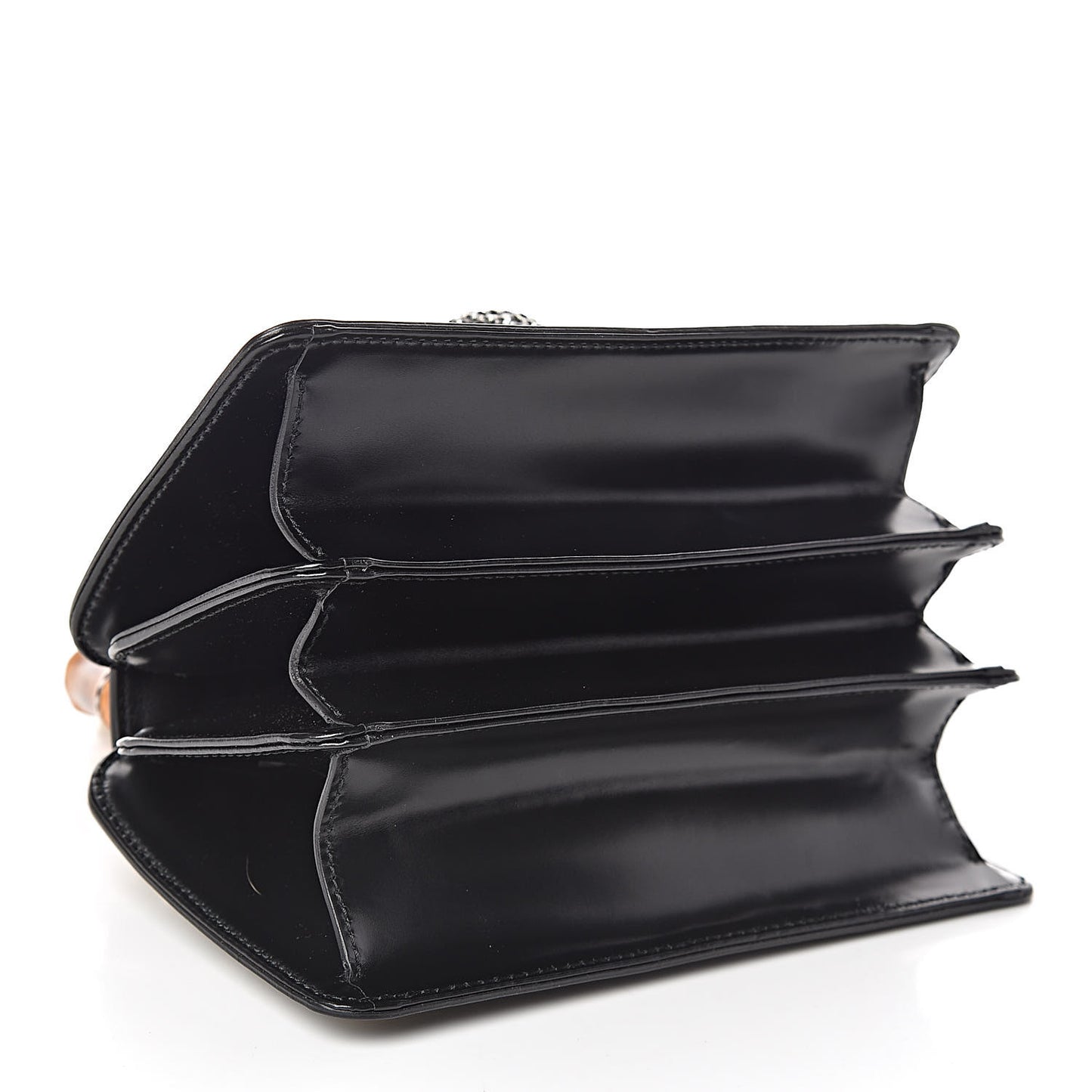 Calfskin Bamboo Mini Thiara Top Handle Bag Black