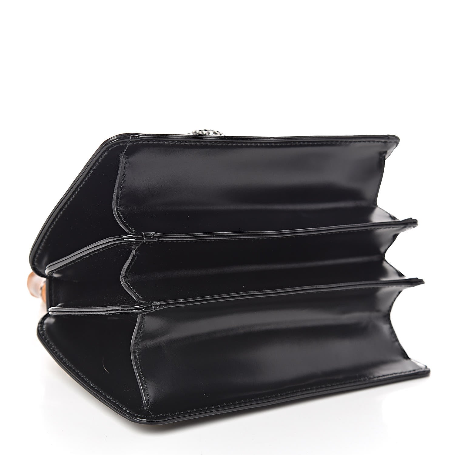 Gucci Calfskin Bamboo Mini Thiara Top Handle Bag Black 4 of 11