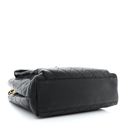 Chanel Caviar Quilted Pocket Shopping Tote Black 6 of 15