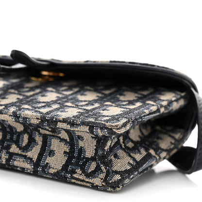 Christian Dior Oblique Saddle Belt Bag Blue 10 of 11