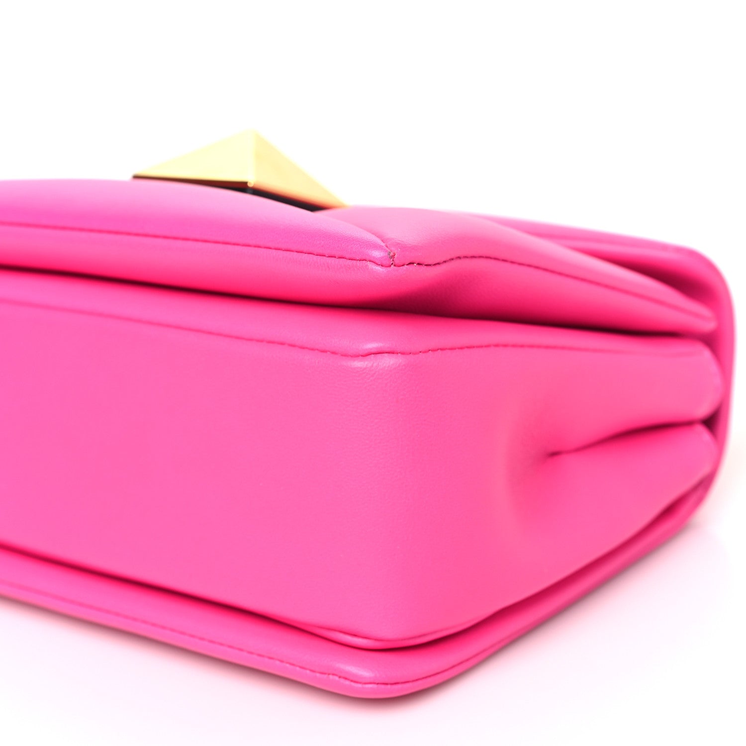 Valentino Garavani Nappa One Stud Chain Clutch Pink PP 10 of 10