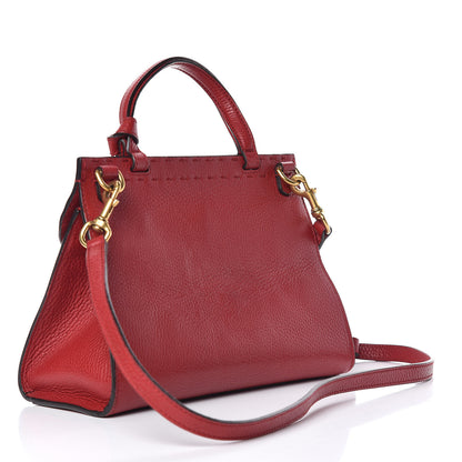 Gucci Calfskin Mini GG Marmont Top Handle Bag Vulcanic Red 3 of 24
