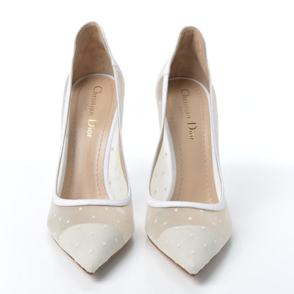 Christian Dior Mesh Plumetis Grosgrain D-Moi Pumps 39 White 2 of 9