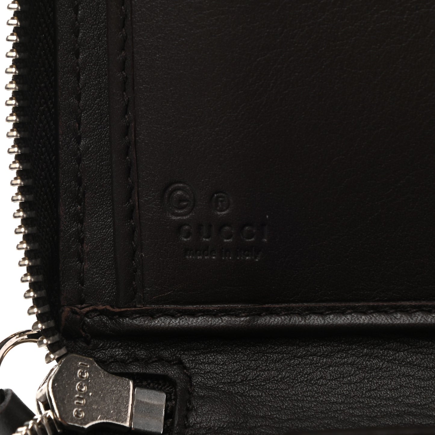 Microguccissima Large Zip Around Organizer Wallet Testa di Moro
