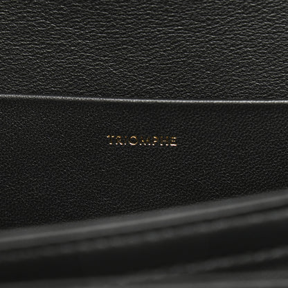 Celine Canvas Calfskin Triomphe Embroidered Medium Triomphe Bag Black 7 of 12