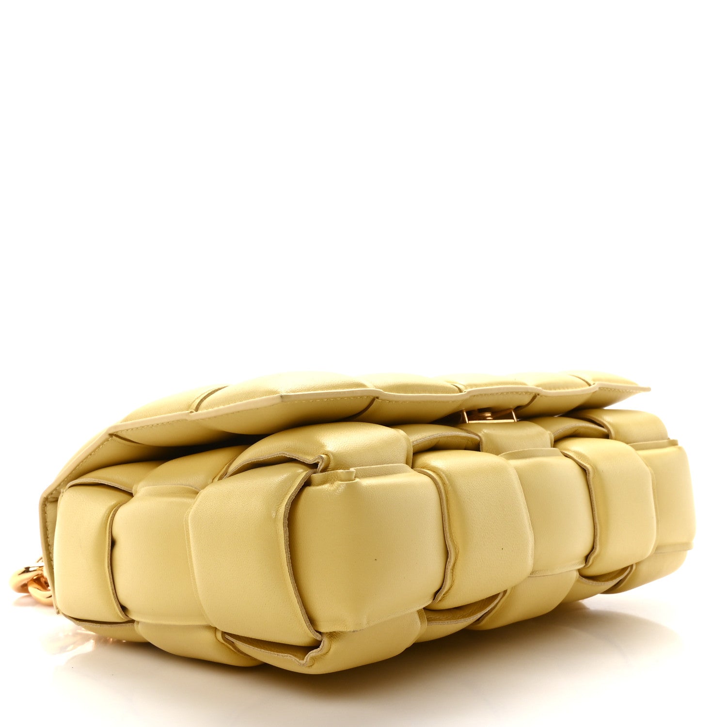 Bottega Veneta Lambskin Maxi Intreccio Padded Chain Cassette Crossbody Bag Corn 4 of 9