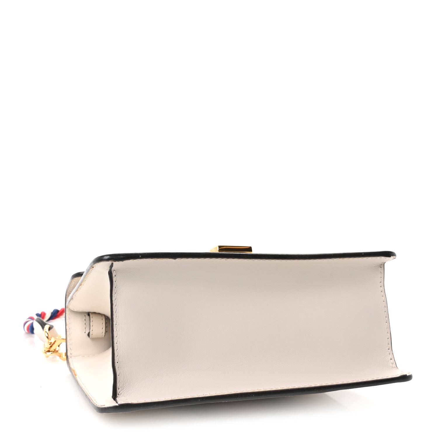 Gucci Calfskin Mini Sylvie Top Handle Bag White 4 of 10
