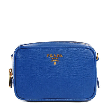 Prada Saffiano Mini Camera Crossbody Azzurro 1 of 10
