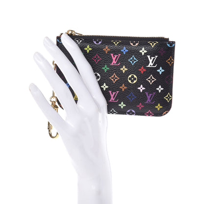 Louis Vuitton Monogram Multicolor Key Pouch Black Grenade 2 of 7