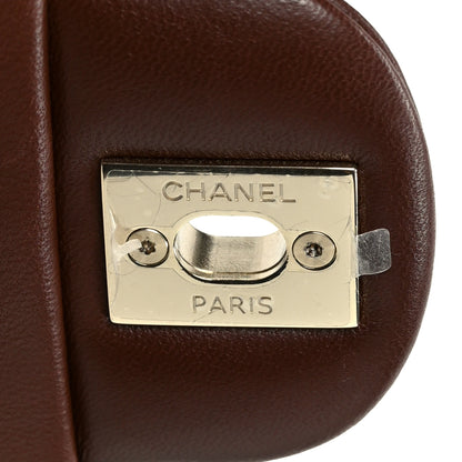 Chanel Lambskin Quilted Mini Top Handle Rectangular Flap Dark Brown 6 of 11