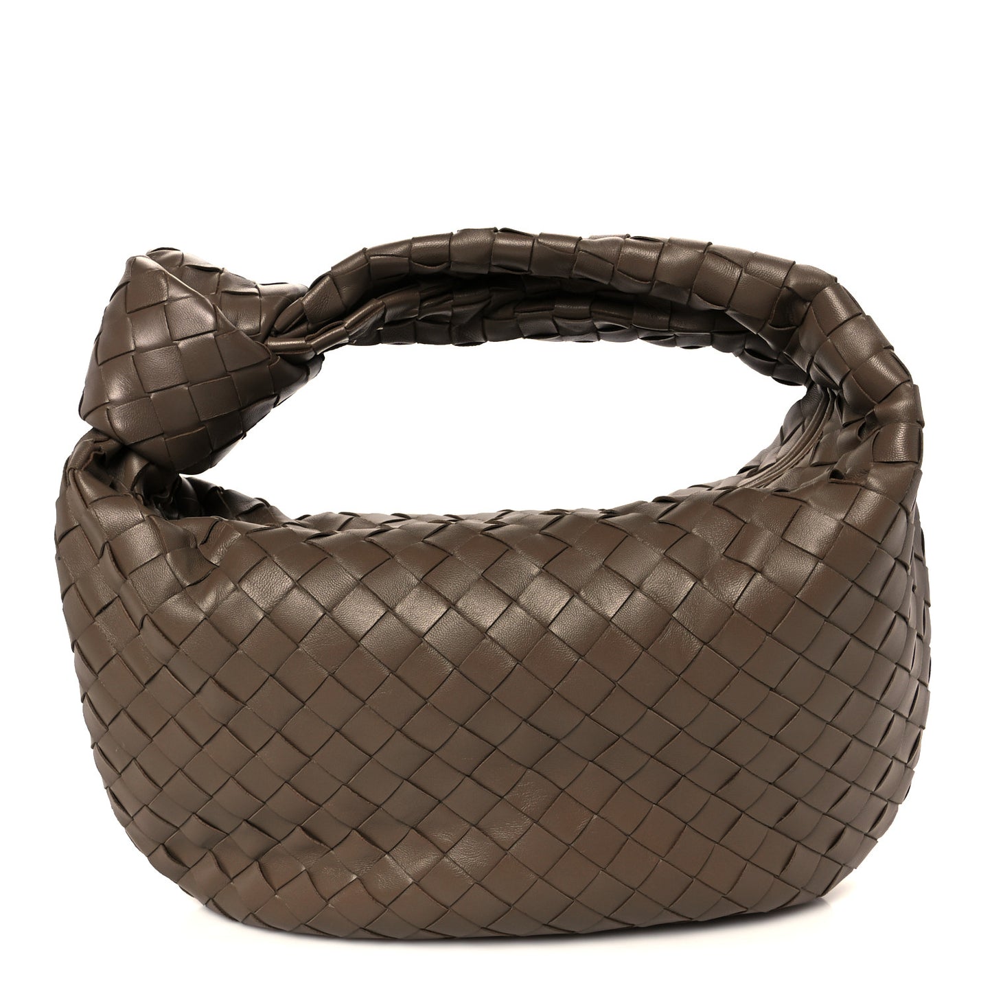 Nappa Intrecciato Teen Jodie Hobo Taupe Grey