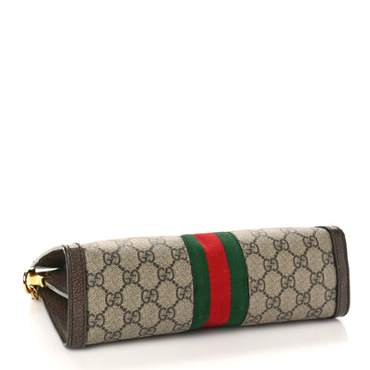 Gucci GG Supreme Monogram Web Small Ophidia Chain Shoulder Bag Brown 4 of 9