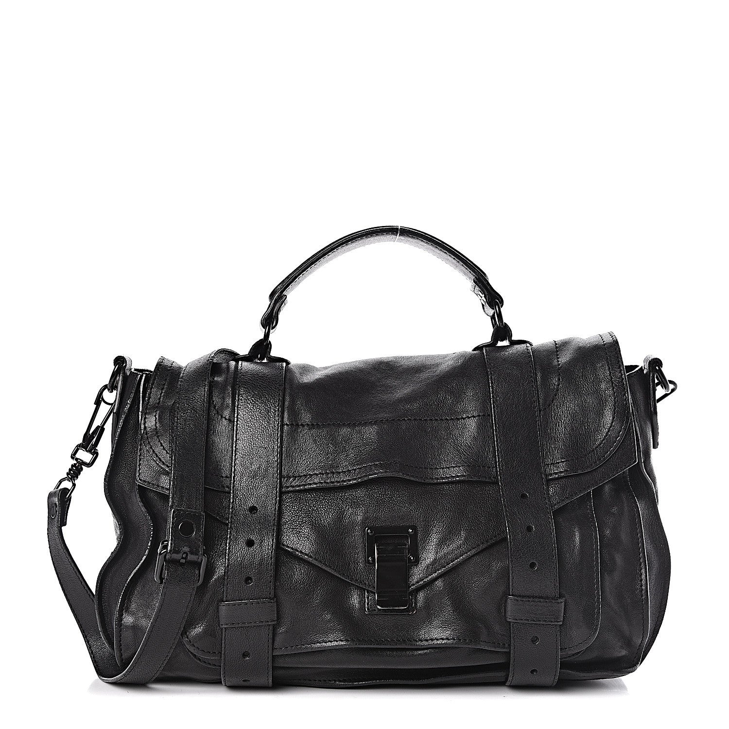 Proenza Schouler Lambskin Medium PS1 Satchel Black 2 of 12