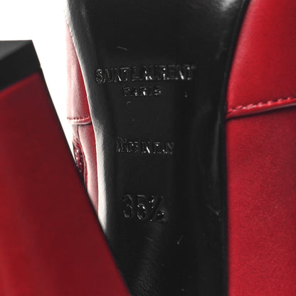 Saint Laurent Calfskin Knee High Skinny Boots 35.5 Opyum Red 7 of 7