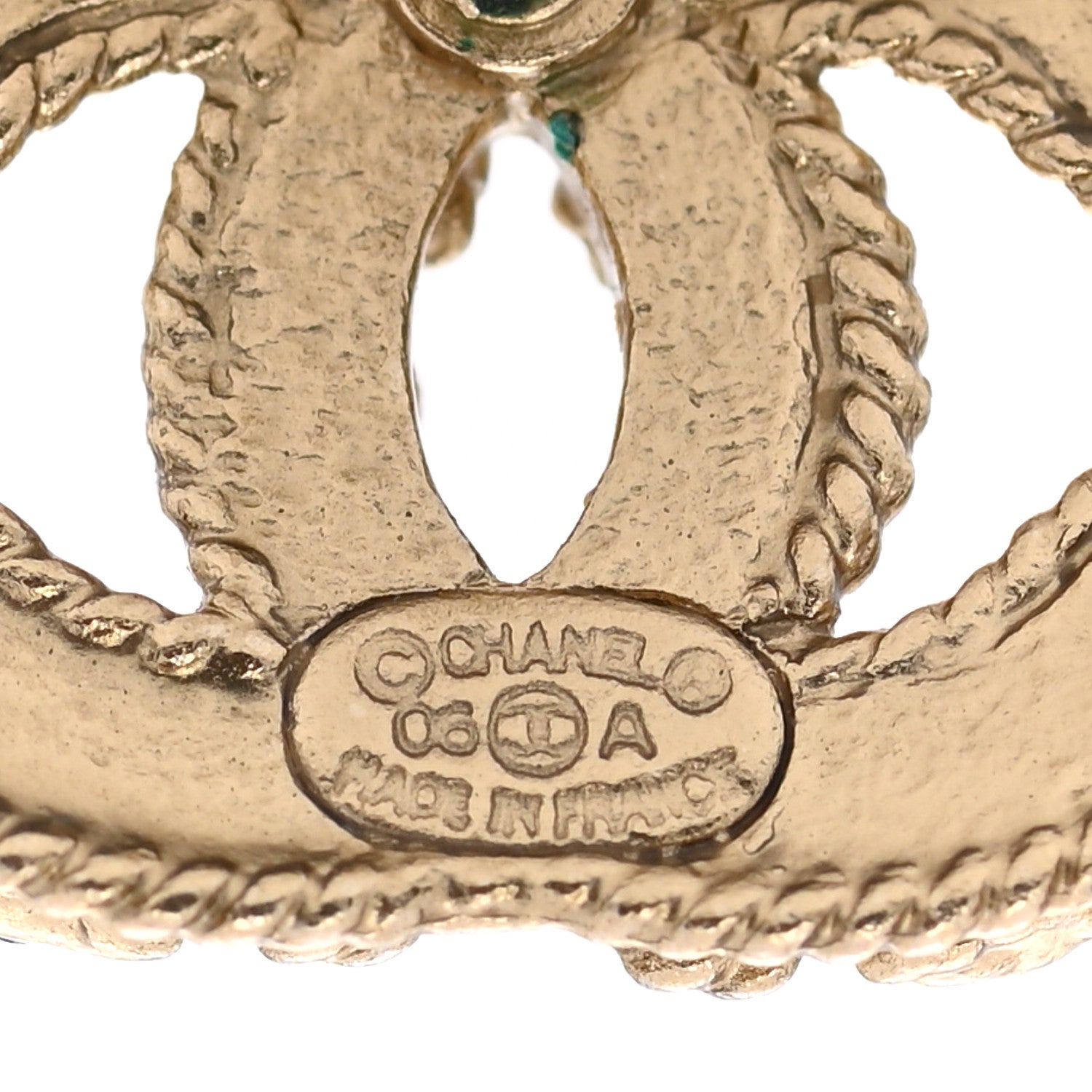 Chanel Crystal CC Earrings Gold 3 of 5