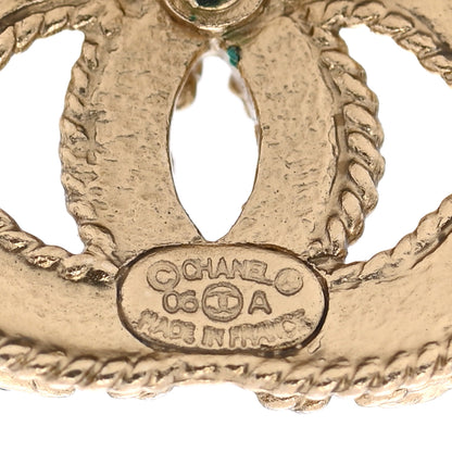 Chanel Crystal CC Earrings Gold 3 of 5