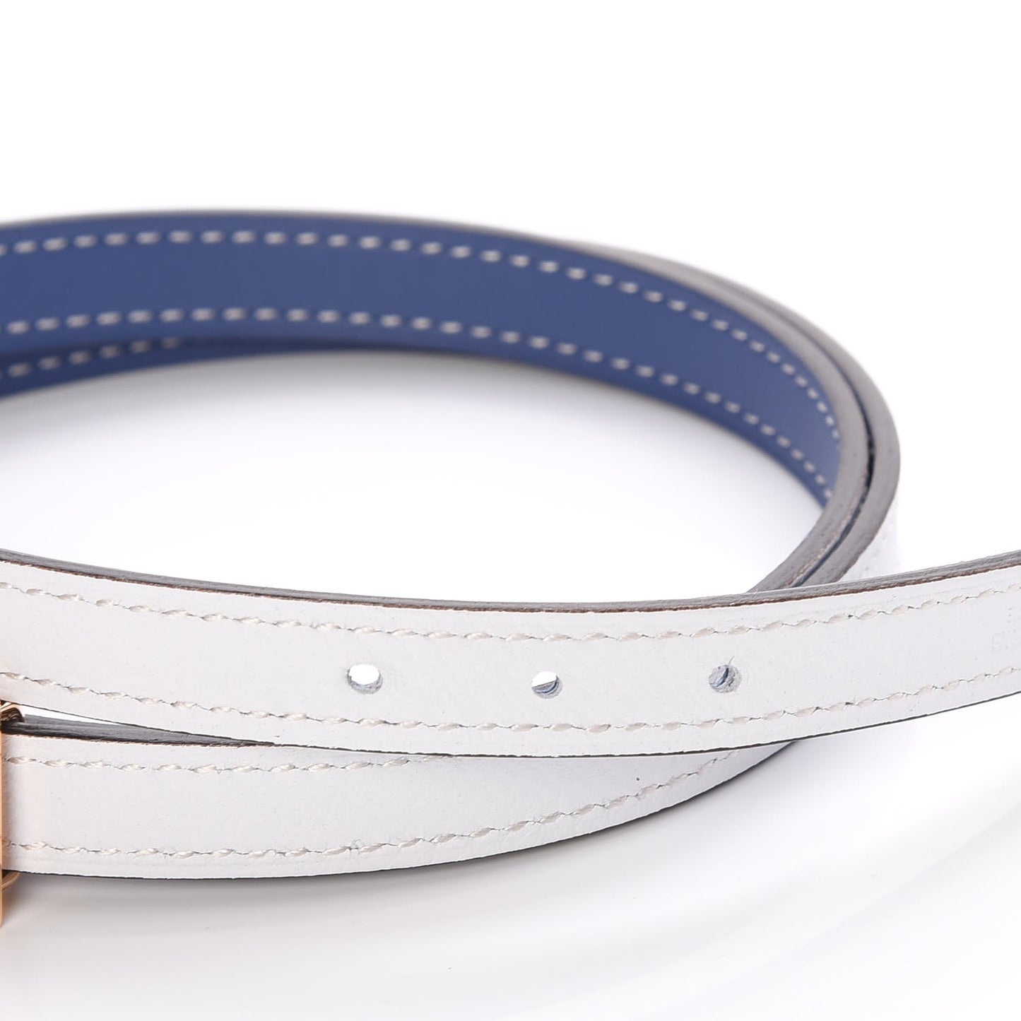 Swift Epsom 13mm Quizz H Belt Bleu Brighton Blanc