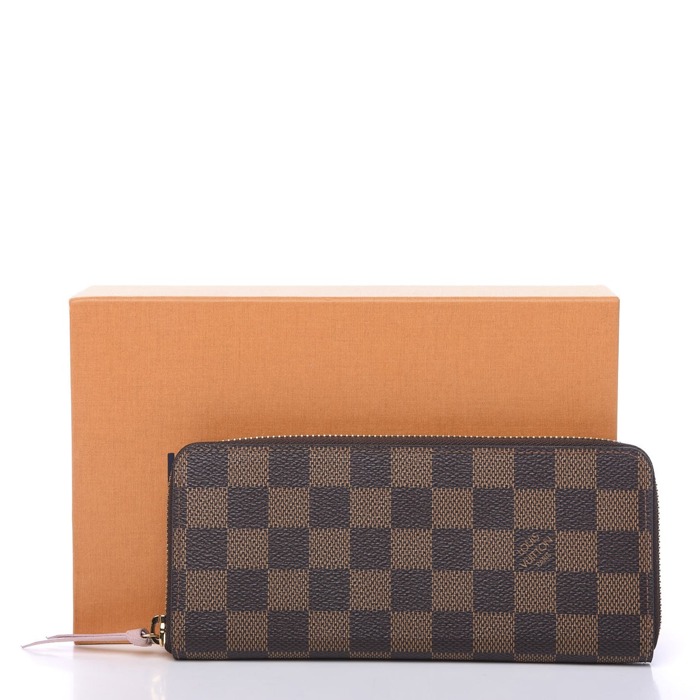 Damier Ebene Clemence Wallet Rose Ballerine